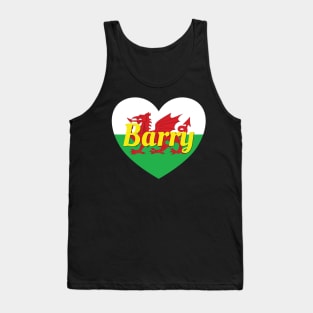 Barry Wales UK Wales Flag Heart Tank Top